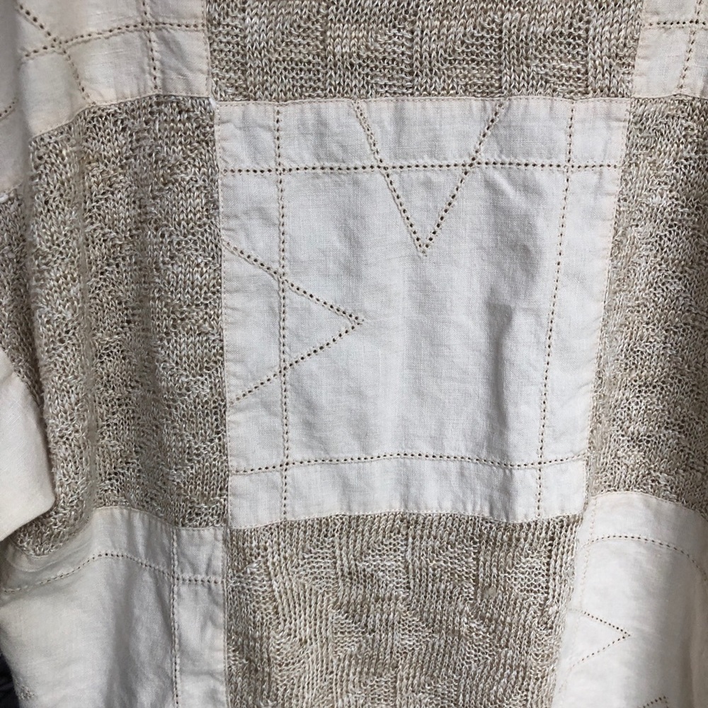 Vintage Patchwork Linen Top - image 4